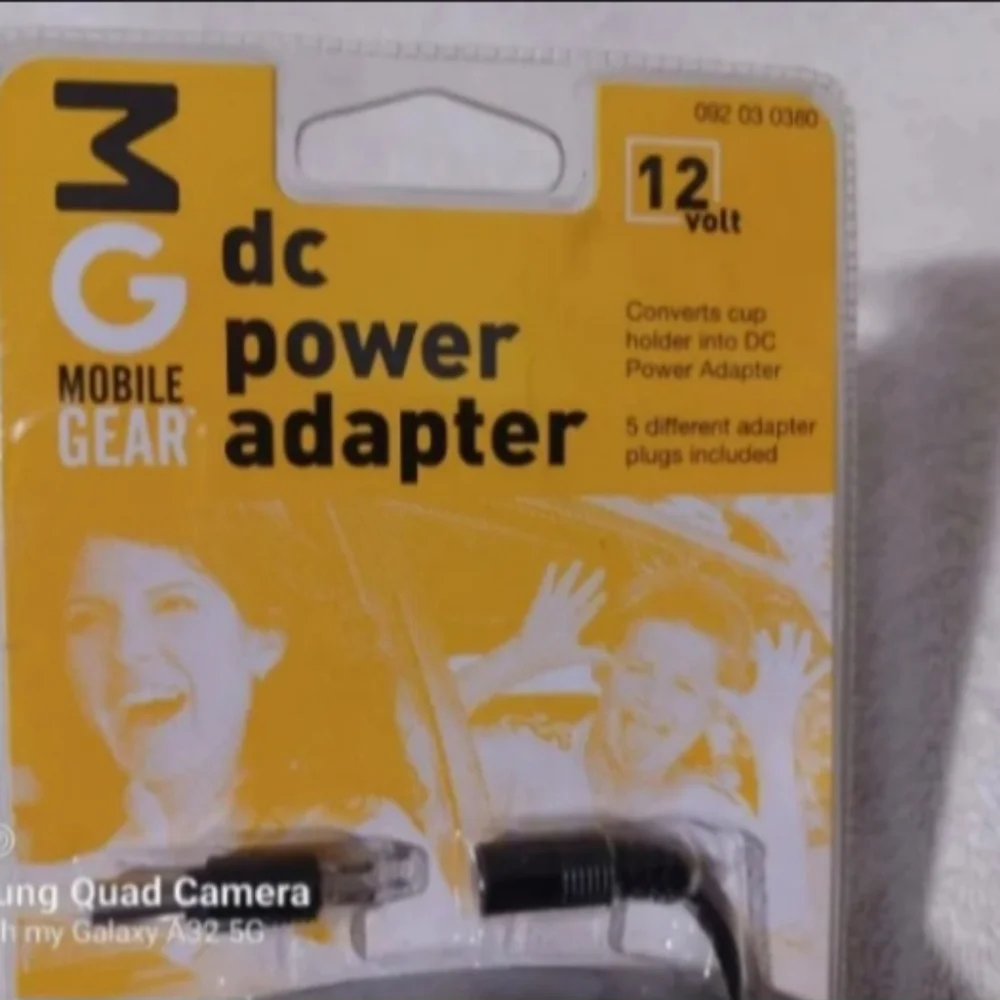 DC power adaptor auto gear fits in cup holder